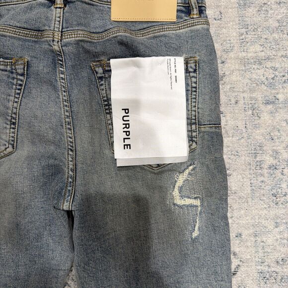 Purple Brand Jeans P001 Light Blue Vintage Skinny Distressed P001-LBVR524 Sz 32 - Picture 9 of 10